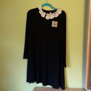 ASOS black collared dress